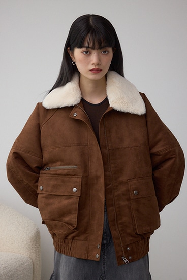 2WAY フェイクスエードブルゾン 詳細画像