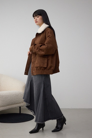 2WAY フェイクスエードブルゾン 詳細画像