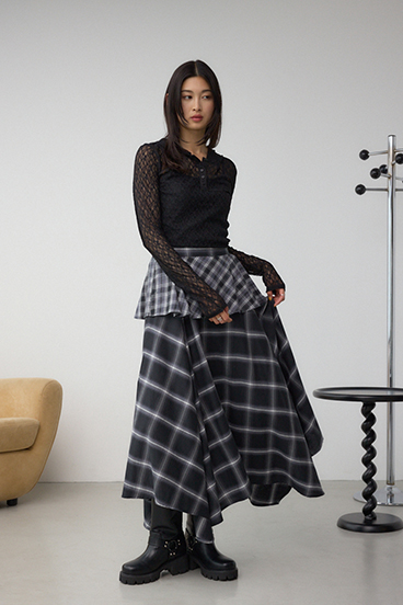 イレヘムチェックスカート 詳細画像