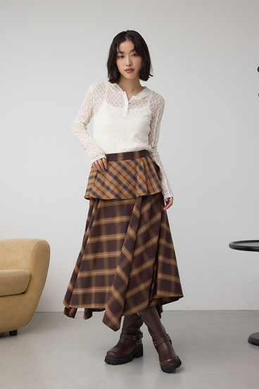 イレヘムチェックスカート 詳細画像