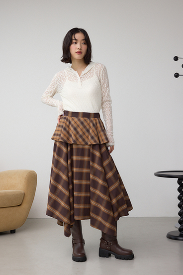 イレヘムチェックスカート 詳細画像