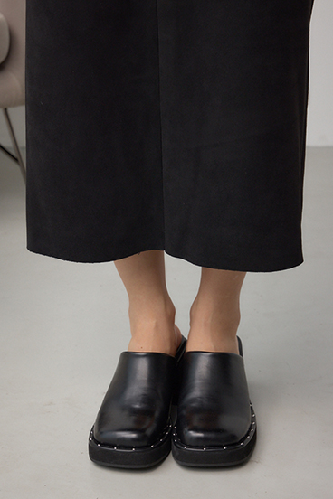 フェイクスエード/フェイクレザータイトスカート 詳細画像