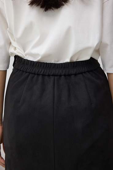 フェイクスエード/フェイクレザータイトスカート 詳細画像