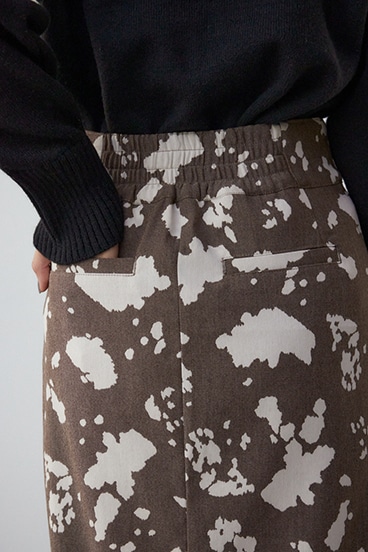 カウ柄ジャガードタイトスカート 詳細画像