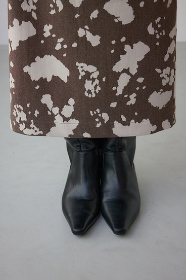 カウ柄ジャガードタイトスカート 詳細画像