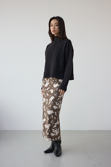 カウ柄ジャガードタイトスカート 詳細画像