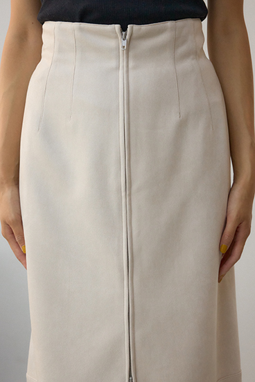 フェイクレザー/スエードジップタイトスカート 詳細画像