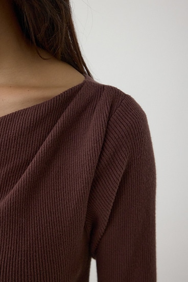 布帛ドッキングドレープニットワンピース 詳細画像