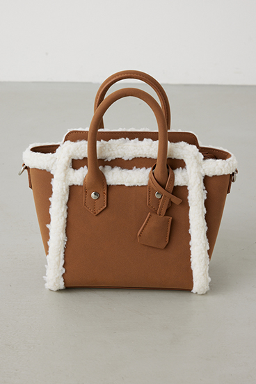 フェイクムートンハンドバッグ 詳細画像