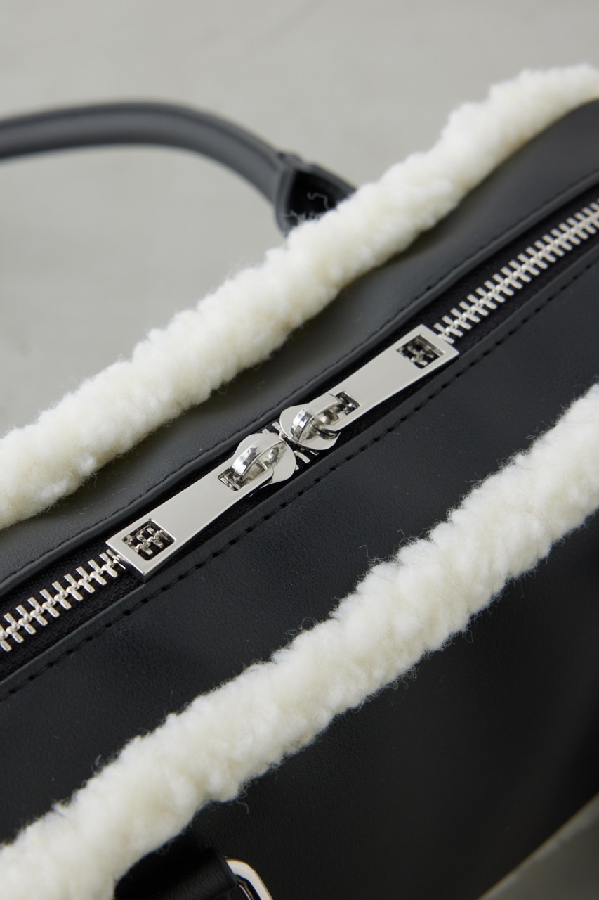 フェイクムートンスクエアトートバッグ 詳細画像