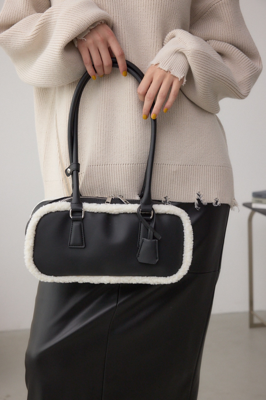 フェイクムートンスクエアトートバッグ 詳細画像