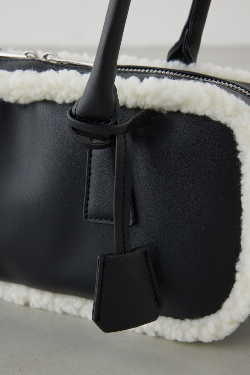 フェイクムートンスクエアトートバッグ 詳細画像