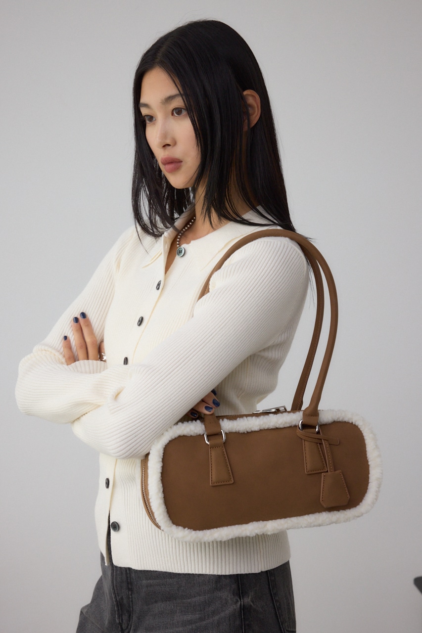 フェイクムートンスクエアトートバッグ 詳細画像