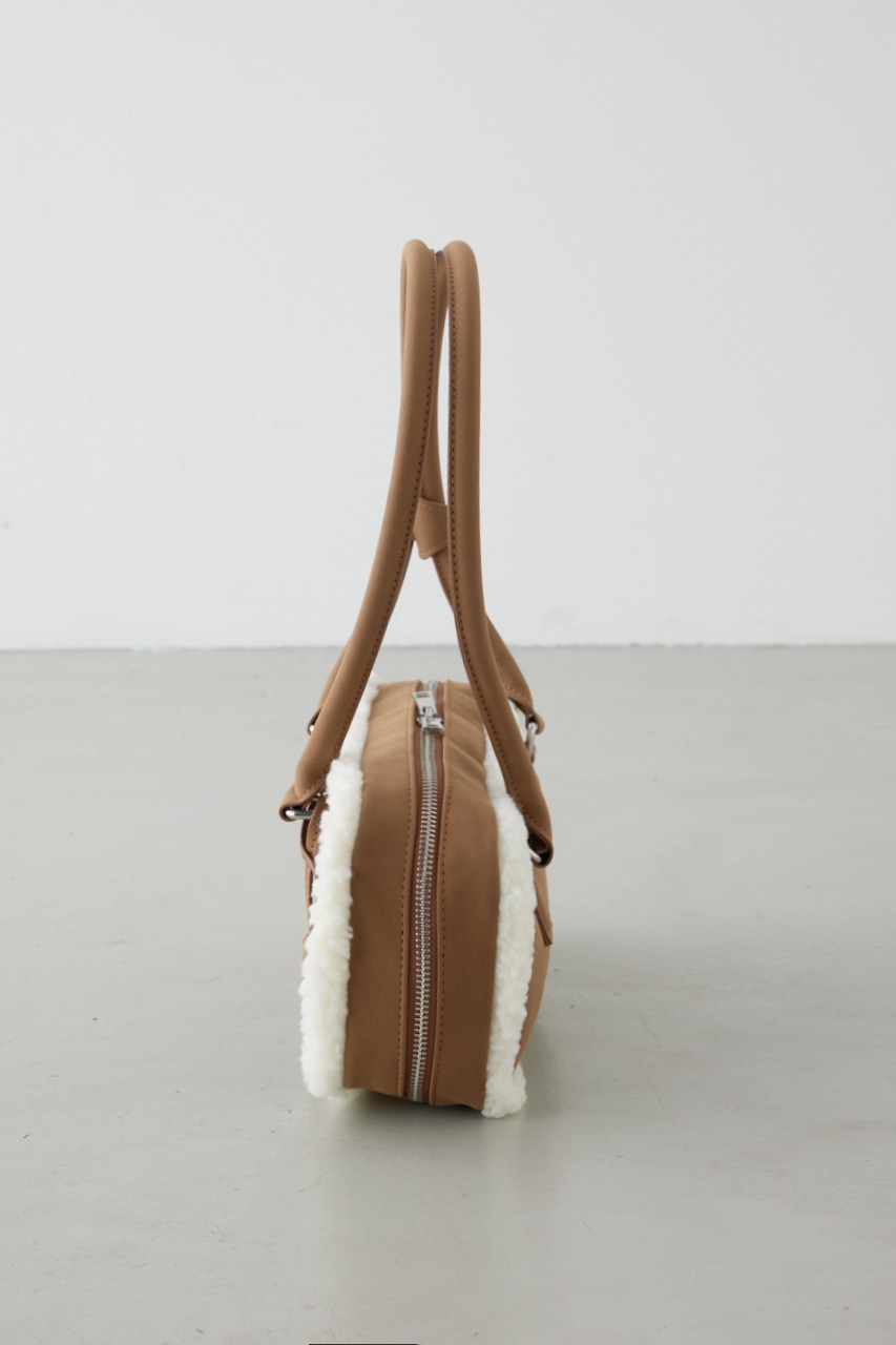 フェイクムートンスクエアトートバッグ 詳細画像