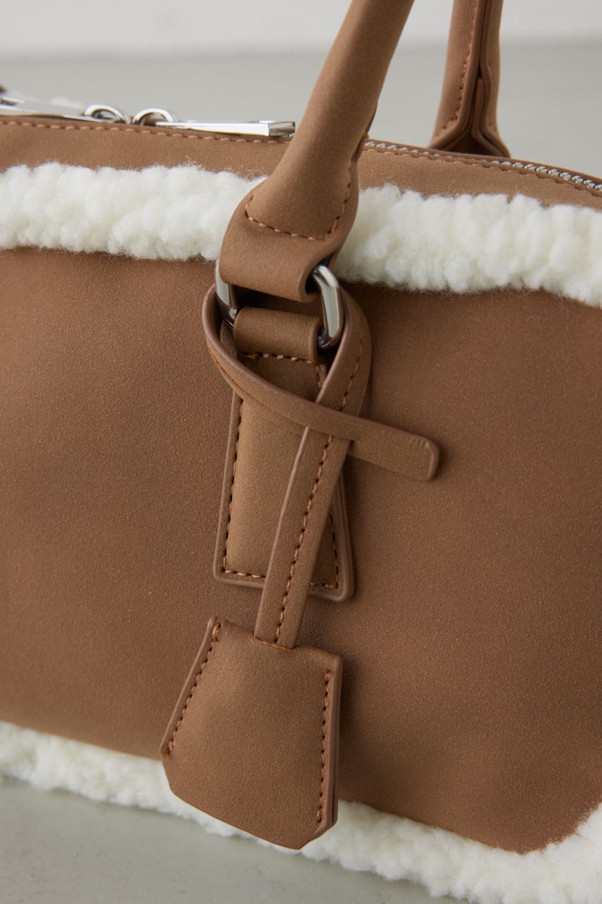 フェイクムートンスクエアトートバッグ 詳細画像