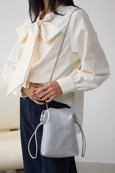チェーン巾着ショルダーバッグ