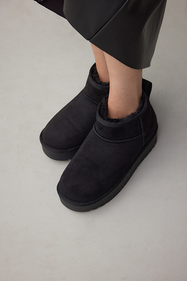 厚底ムートンショートブーツ