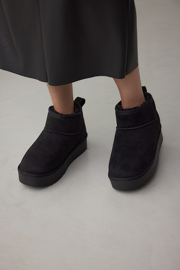 厚底ムートンショートブーツ 詳細画像