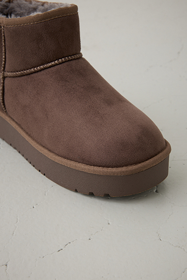 厚底ムートンショートブーツ 詳細画像