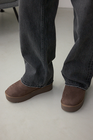 厚底ムートンショートブーツ