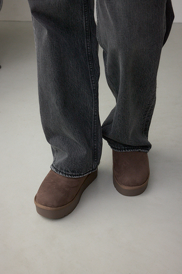 厚底ムートンショートブーツ 詳細画像