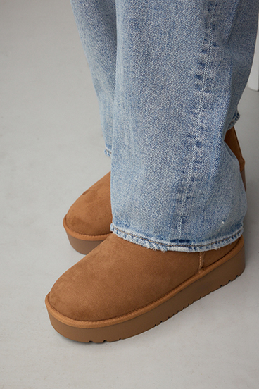 厚底ムートンショートブーツ 詳細画像