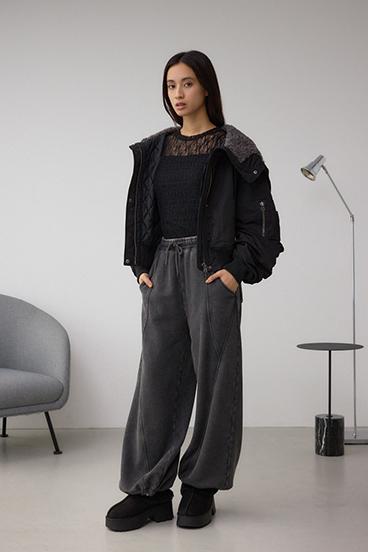 厚底ムートンヒールデザインスリッポン 詳細画像