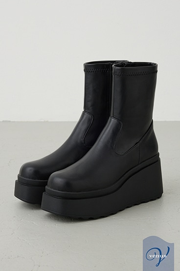 VENUSウェッジソールストレッチショートブーツ