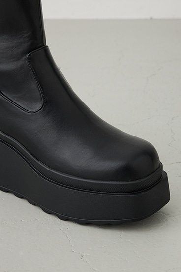 VENUSウェッジソールストレッチショートブーツ 詳細画像