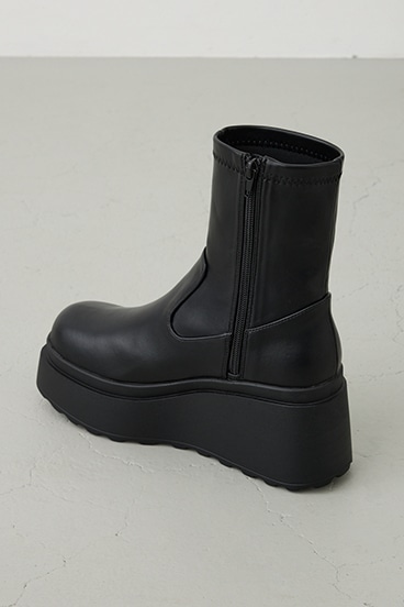 VENUSウェッジソールストレッチショートブーツ 詳細画像