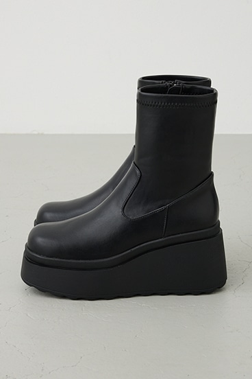 VENUSウェッジソールストレッチショートブーツ 詳細画像