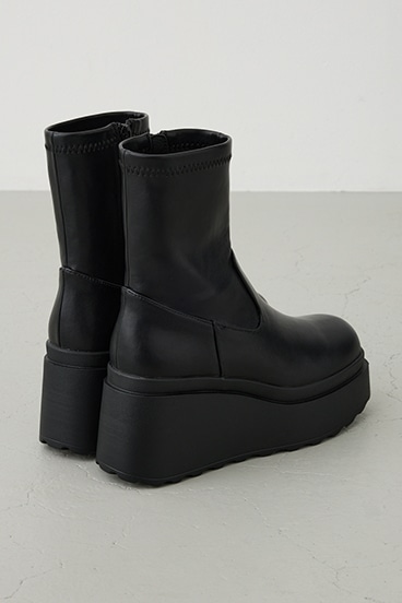 VENUSウェッジソールストレッチショートブーツ 詳細画像