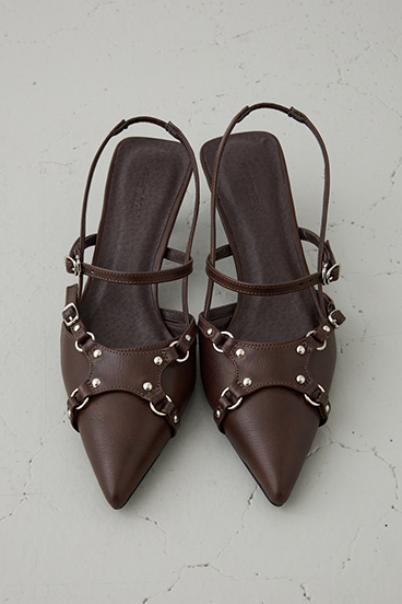 ポインテッドベルトデザインパンプス 詳細画像