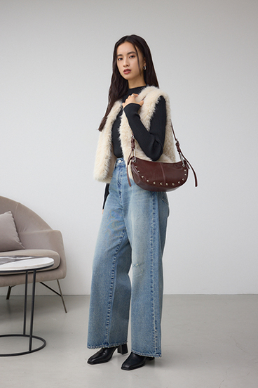 スタッズデザインワンハンドルバッグ 詳細画像