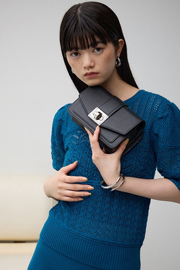 ターンロックフラップウォレットバッグ 詳細画像