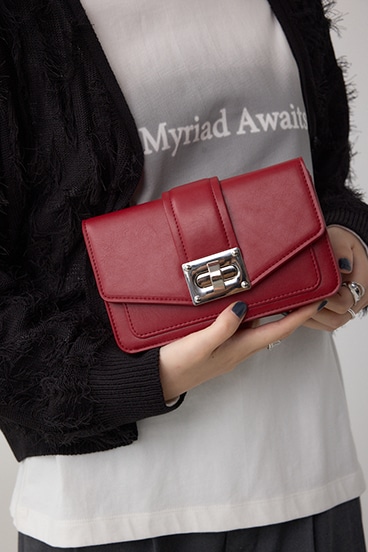 ターンロックフラップウォレットバッグ 詳細画像