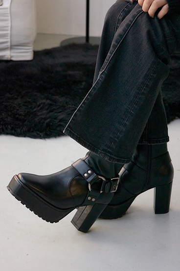 エンジニアプラットフォームショートブーツ 詳細画像