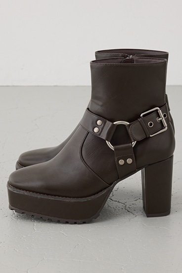 エンジニアプラットフォームショートブーツ 詳細画像