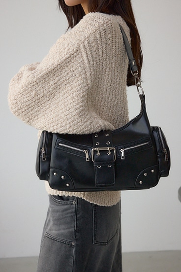 ワイドベルトボックスポケットバッグ