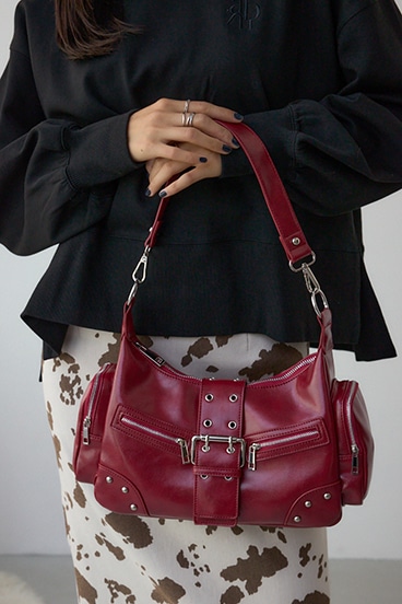 ワイドベルトボックスポケットバッグ