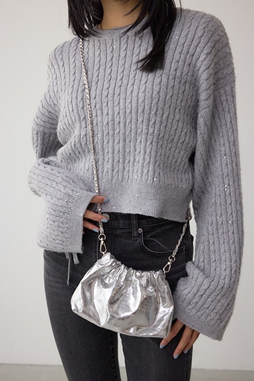 メタルチェーンポシェットバッグ 詳細画像