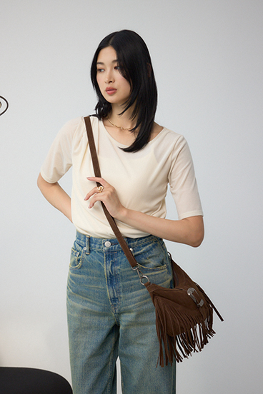 ウエスタンフリンジスエードバッグ 詳細画像