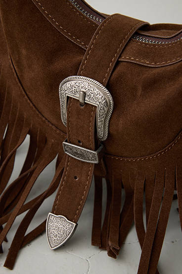 ウエスタンフリンジスエードバッグ 詳細画像