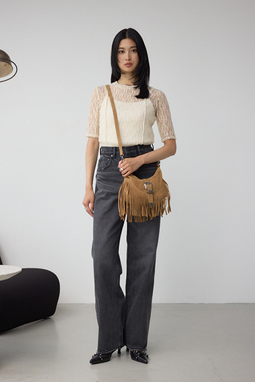 ウエスタンフリンジスエードバッグ 詳細画像