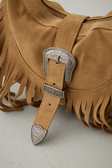 ウエスタンフリンジスエードバッグ 詳細画像