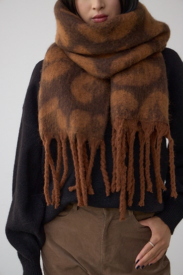 レオパードジャガードマフラー