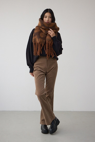 レオパードジャガードマフラー 詳細画像