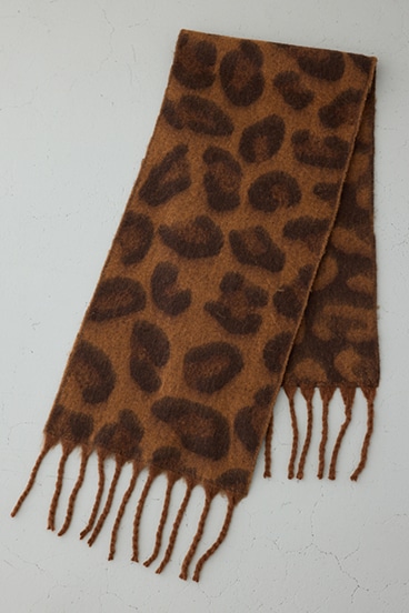 レオパードジャガードマフラー 詳細画像