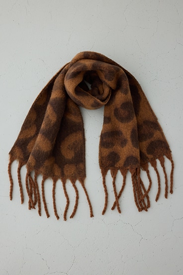 レオパードジャガードマフラー 詳細画像