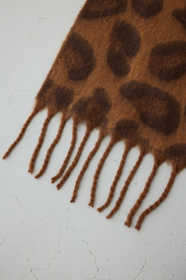 レオパードジャガードマフラー 詳細画像